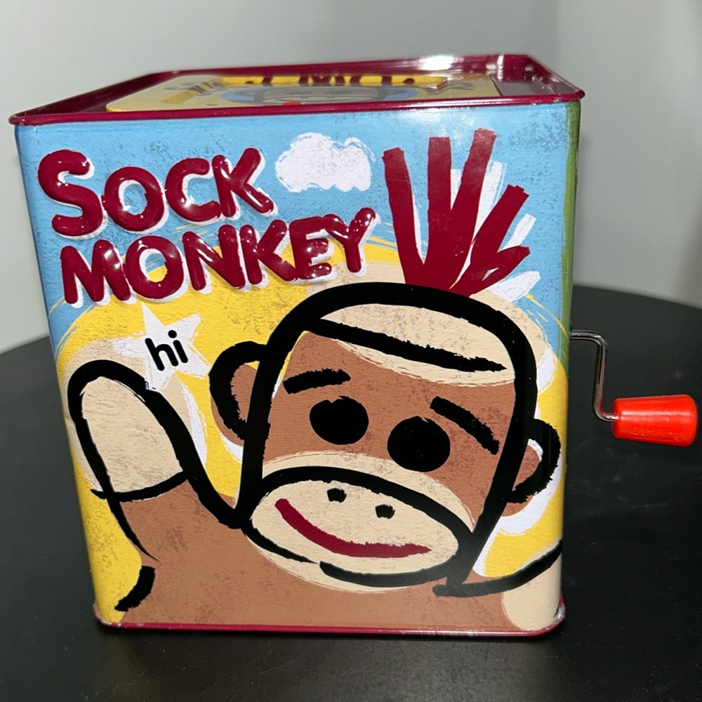 Sock Monkey “Pop Goes The Weasel” Box